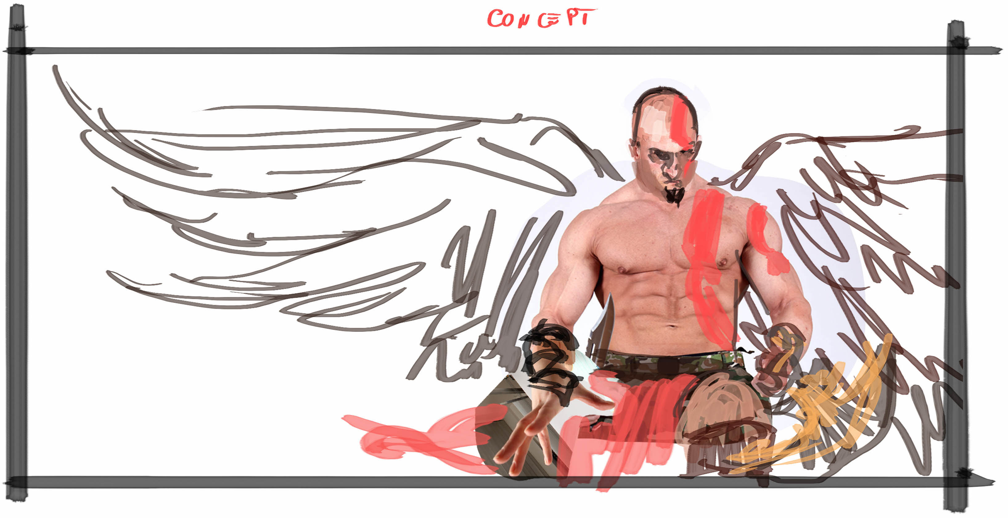 god of war drawings step by step