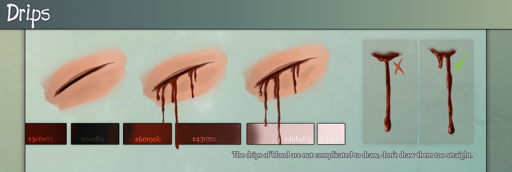 TUTORIAL! How to do stringy blood effect. by Stroika93 on DeviantArt