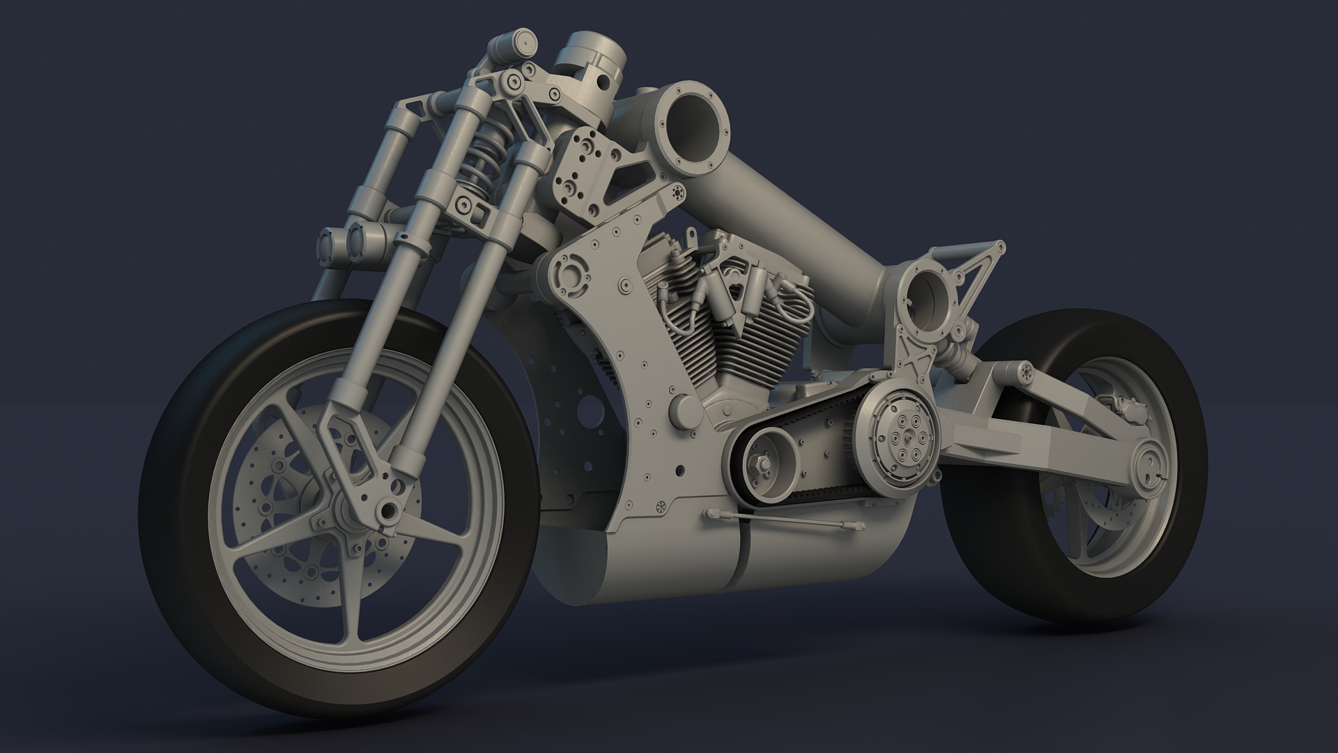 3D Motorcycle modeling - Confederate P120 Fighter