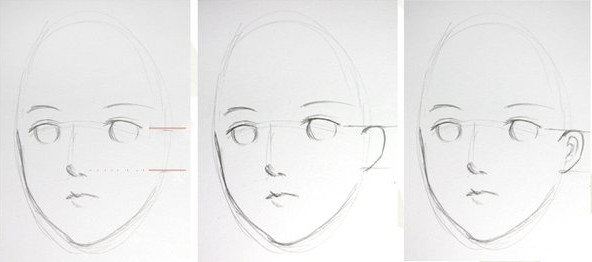 Step by step tutorial how to draw a face with pencil | free3DTutorials.com